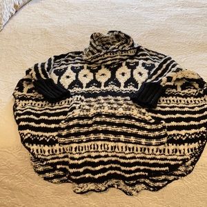 Free people black and white sweater